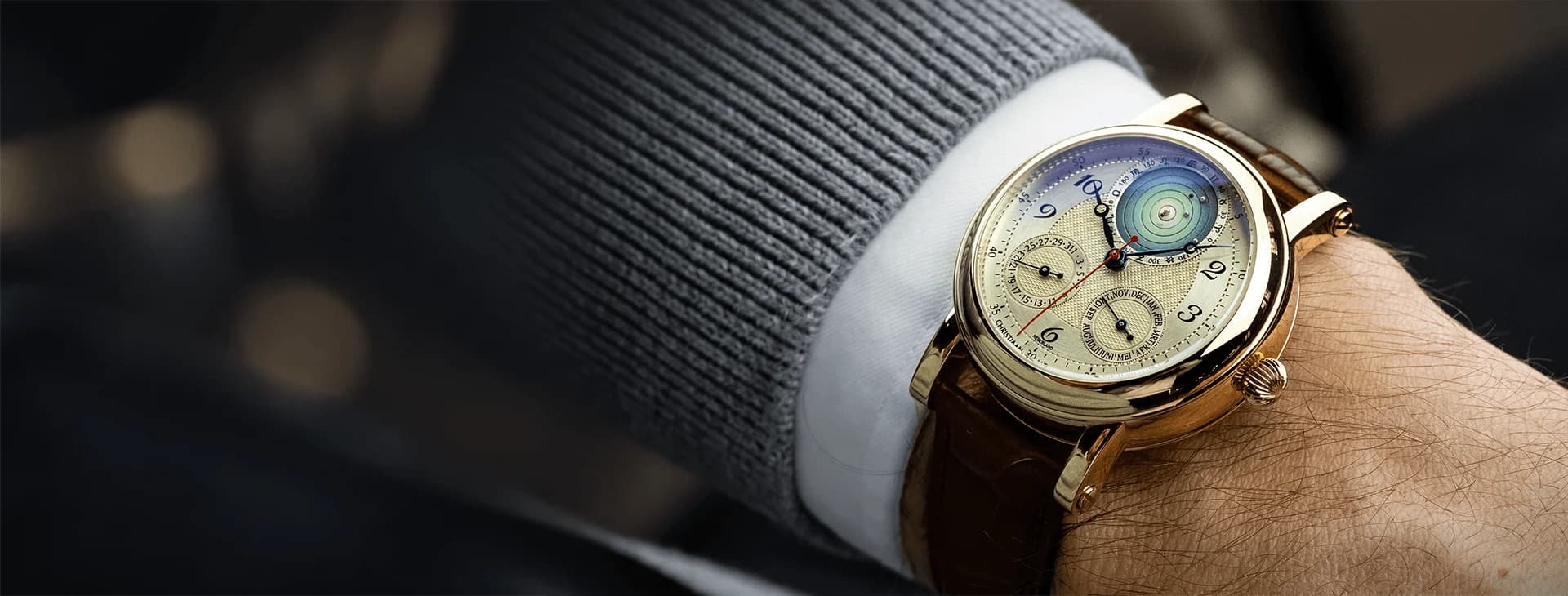 Pre-owned CVDK planetarium on the wrist